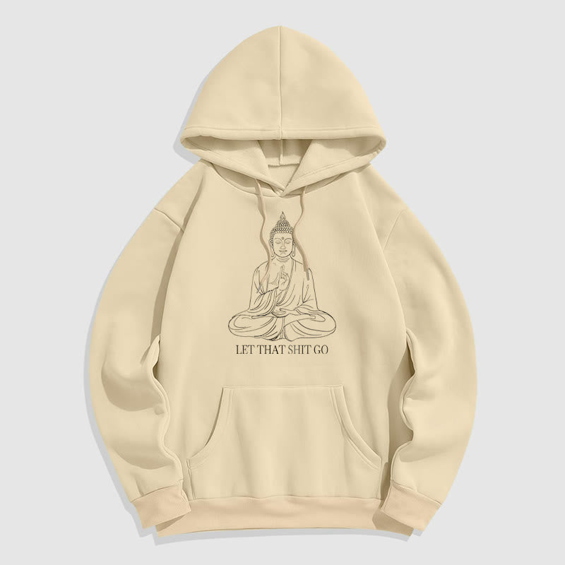 Sudadera con capucha y forro polar de poliéster Let That Shit Go de Mythstone 