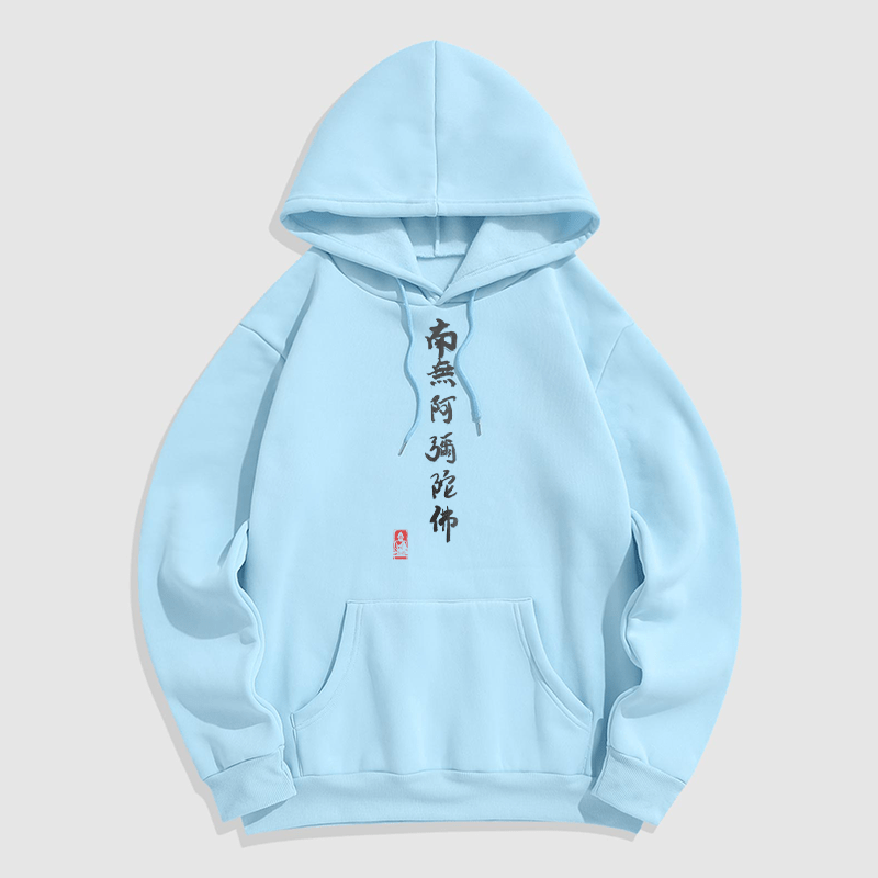 Mythstone Namo Amitabha Fleece Lined Polyester Hoodie