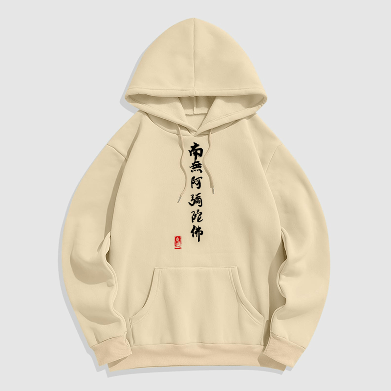 Mythstone Namo Amitabha Fleece Lined Polyester Hoodie