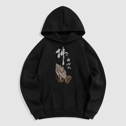 Mythstone Buddha Is Born From The Mind Fleece Lined Polyester Hoodie