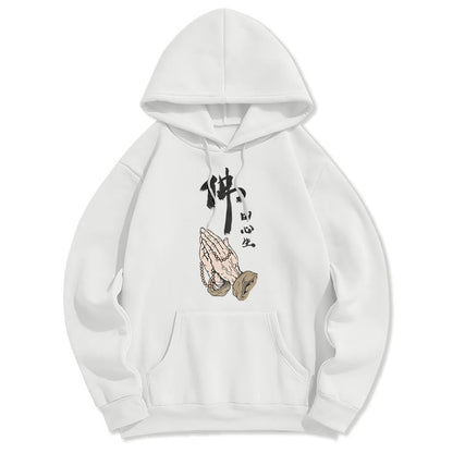 Mythstone Buddha Is Born From The Mind Fleece Lined Polyester Hoodie