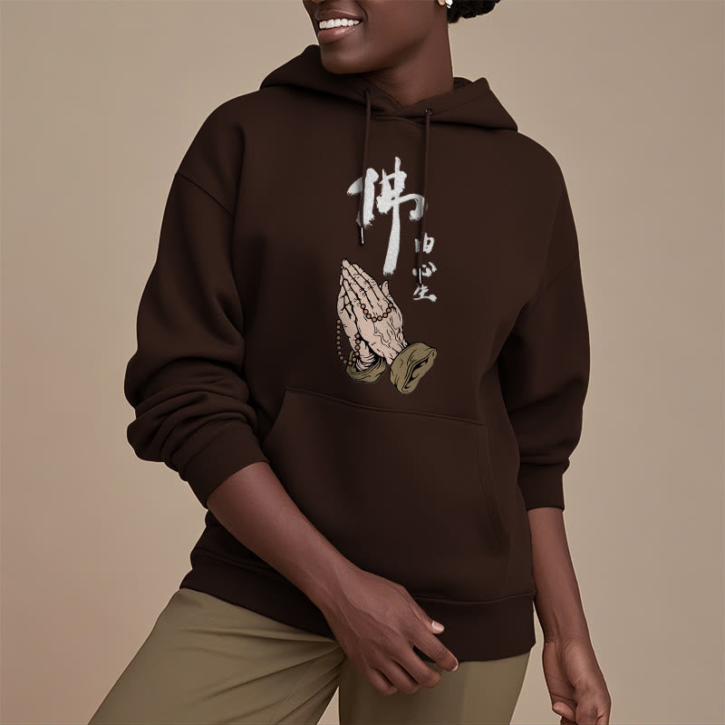 Mythstone Buddha Is Born From The Mind Fleece Lined Polyester Hoodie