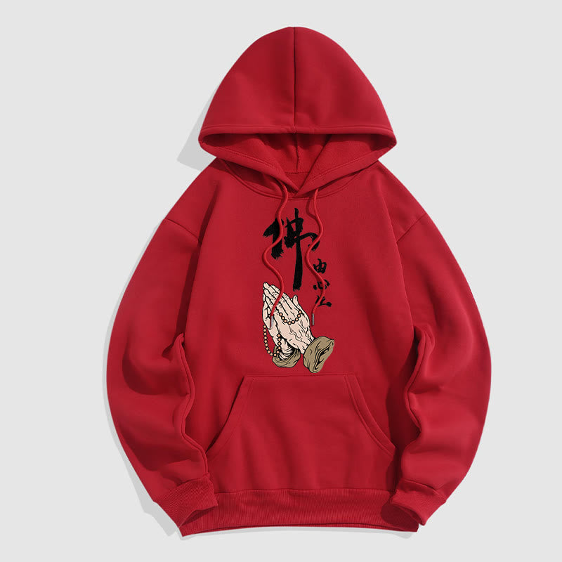 Mythstone Buddha Is Born From The Mind Fleece Lined Polyester Hoodie