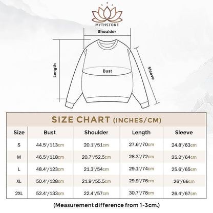 Mythstone HURRY UP INNER PEACE Fleece Lined Round Neck Sweatshirt