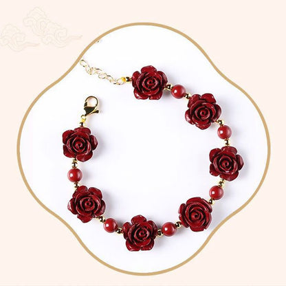 Mythstone Cinnabar Rose Blessing Bracelet