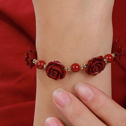 Mythstone Cinnabar Rose Blessing Bracelet