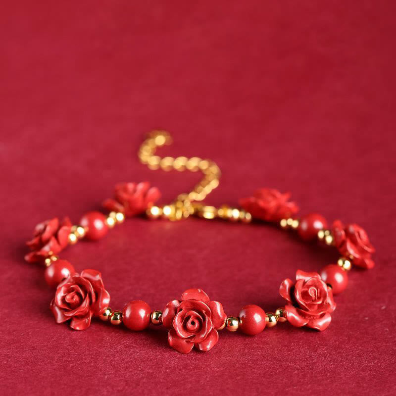 Mythstone Cinnabar Rose Blessing Bracelet