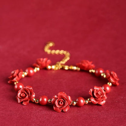 Mythstone Cinnabar Rose Blessing Bracelet