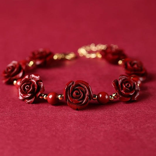 Mythstone Cinnabar Rose Blessing Bracelet