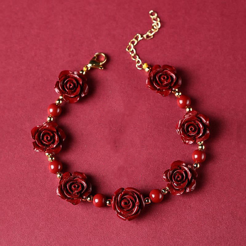 Mythstone Cinnabar Rose Blessing Bracelet