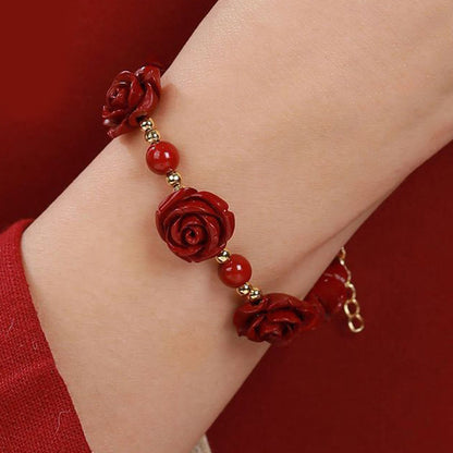 Mythstone Cinnabar Rose Blessing Bracelet