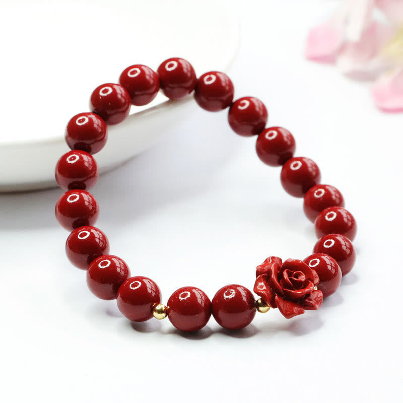 Mythstone Cinnabar Rose Calm Bracelet