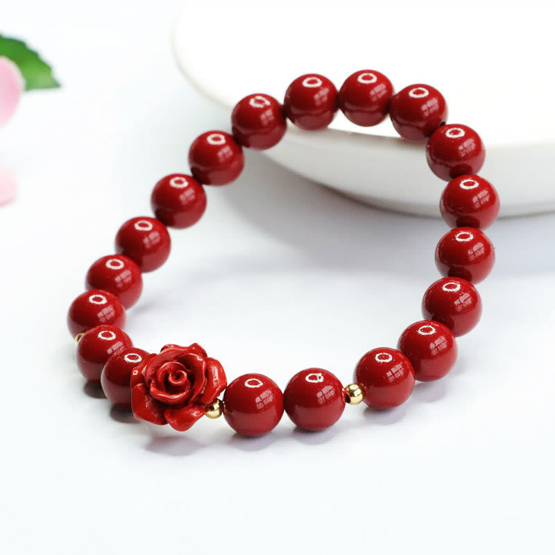 Mythstone Cinnabar Rose Calm Bracelet