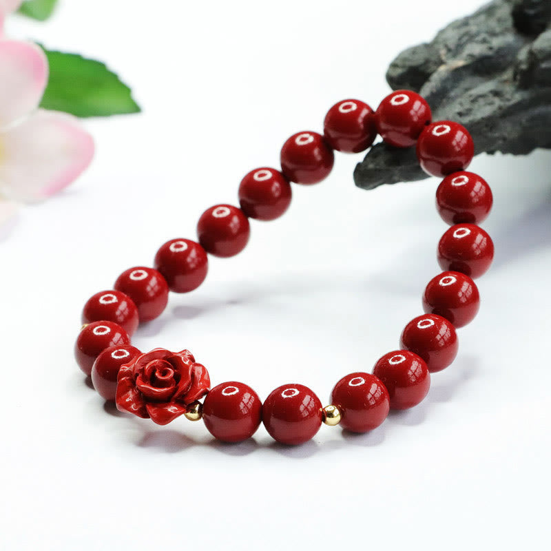 Mythstone Cinnabar Rose Calm Bracelet