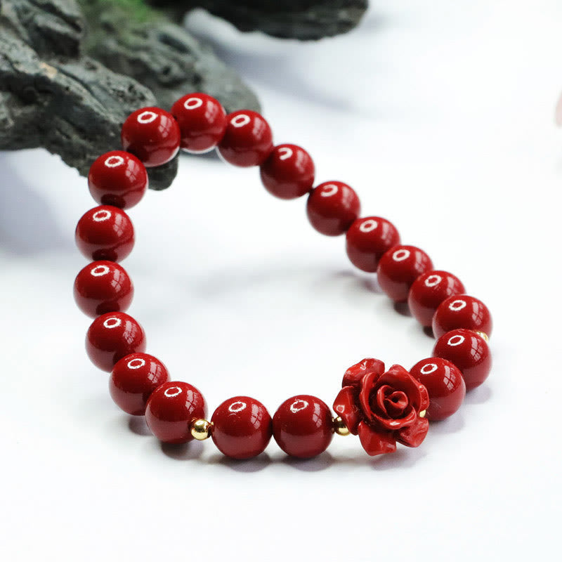 Mythstone Cinnabar Rose Calm Bracelet