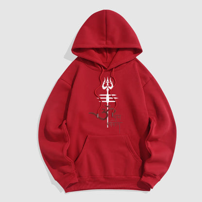 Mythstone OM NAMAH SHIVAYA Trident Fleece Lined Polyester Hoodie