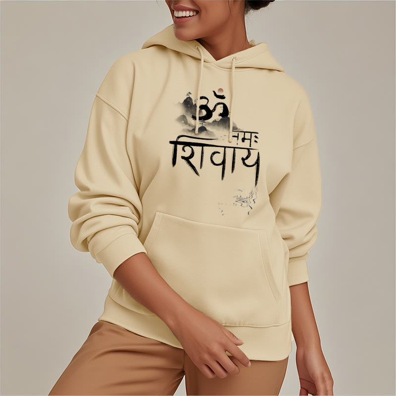 Mythstone OM NAMAH SHIVAYA Mountain Fleece Lined Polyester Hoodie