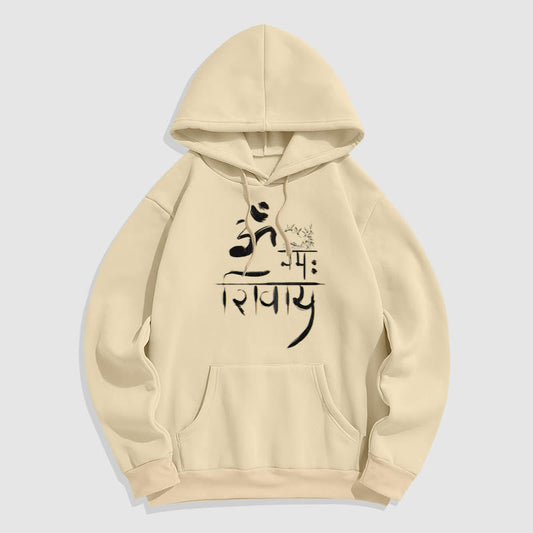 Mythstone OM NAMAH SHIVAYA Crane Bamboo Fleece Lined Polyester Hoodie