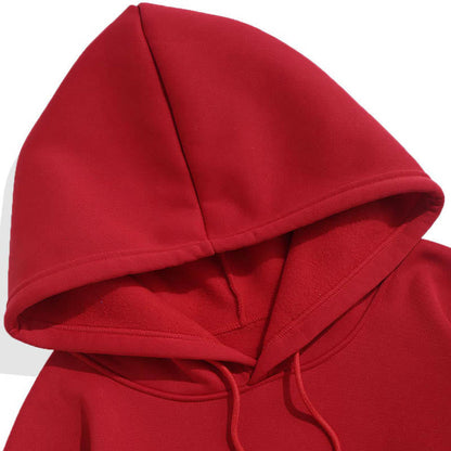 Mythstone OM NAMAH SHIVAYA Red Trident Profile Fleece Lined Polyester Hoodie