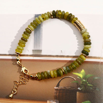 Mythstone Gild Cyan Jade Success Healing Bracelet