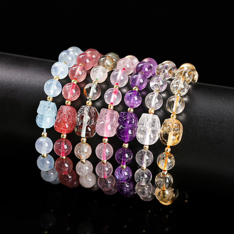 Mythstone Various Crystal PIXIU Pink Crystal Warmth Bracelet