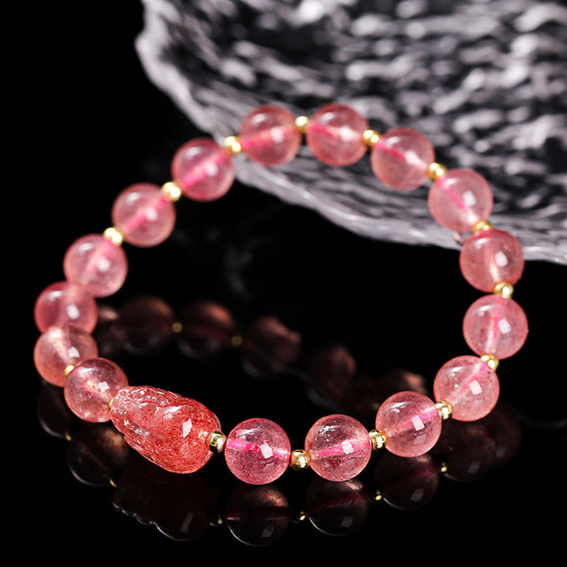 Mythstone Various Crystal PIXIU Pink Crystal Warmth Bracelet