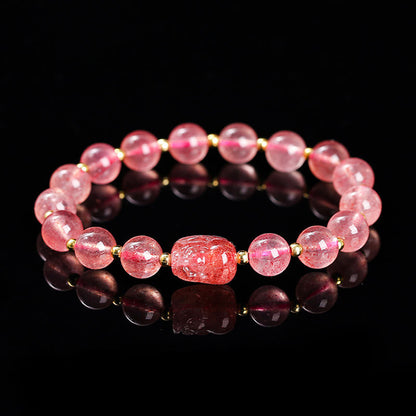 Mythstone Various Crystal PIXIU Pink Crystal Warmth Bracelet