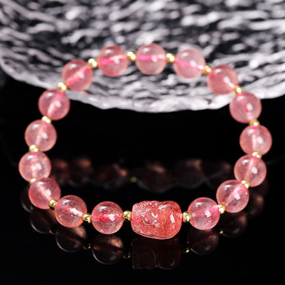 Mythstone Various Crystal PIXIU Pink Crystal Warmth Bracelet