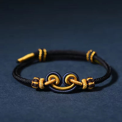 Pulsera trenzada con nudo Wukong y rey ​​mono que repele los malos espíritus 