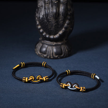 Pulsera trenzada con nudo Wukong y rey ​​mono que repele los malos espíritus 