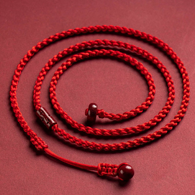 Mythstone Natural Cinnabar Calm Blessing Red String Belly Chain