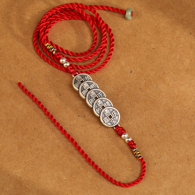 Mythstone 999 Sterling Silver Blessing Red String Belly Chain