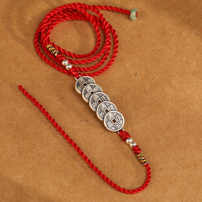 Mythstone 999 Sterling Silver Blessing Red String Belly Chain