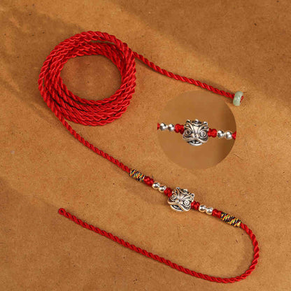 Mythstone 999 Sterling Silver Blessing Red String Belly Chain