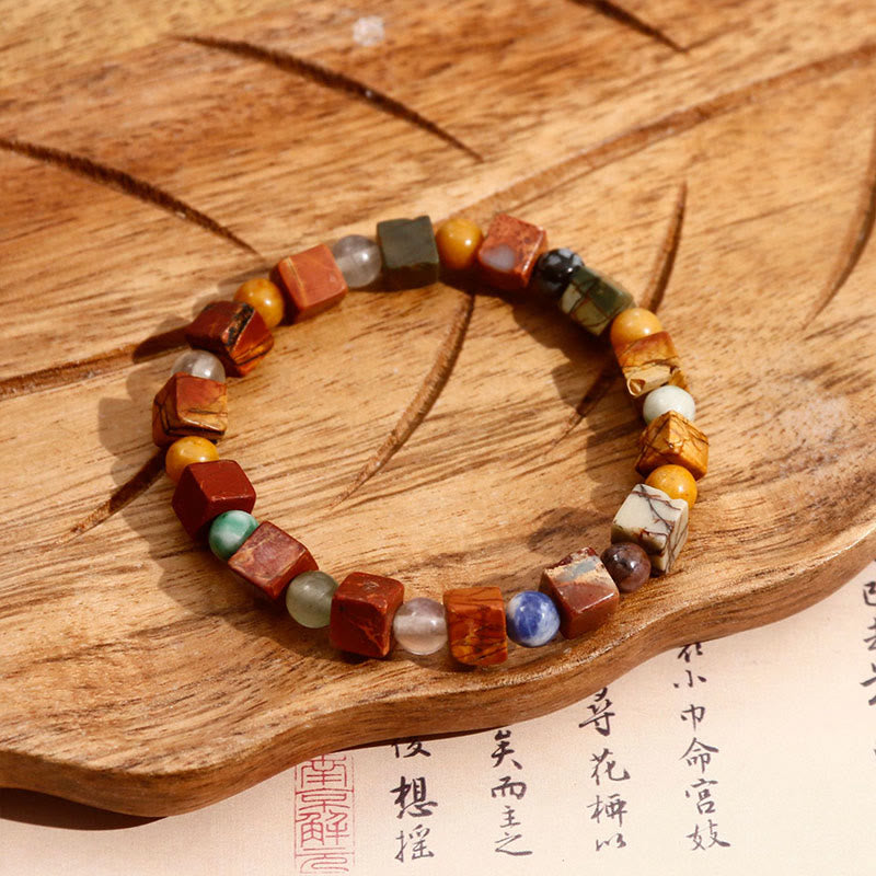 Mythstone Red Agate Shoushan Stone Calm Blessing Bracelet