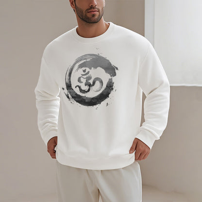 Mythstone Om Lotus Fleece Lined Polyester Sweatshirt