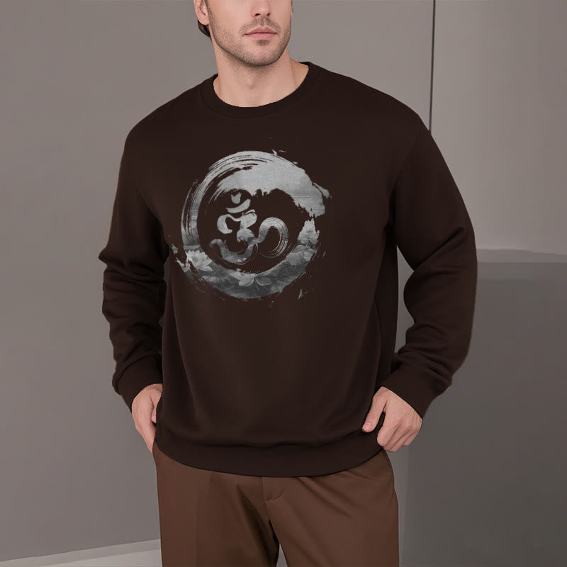 Mythstone Om Lotus Fleece Lined Polyester Sweatshirt