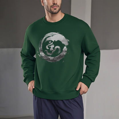 Mythstone Om Lotus Fleece Lined Polyester Sweatshirt