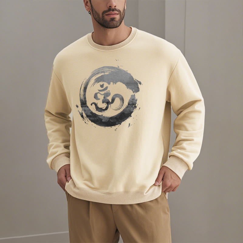 Mythstone Om Lotus Fleece Lined Polyester Sweatshirt