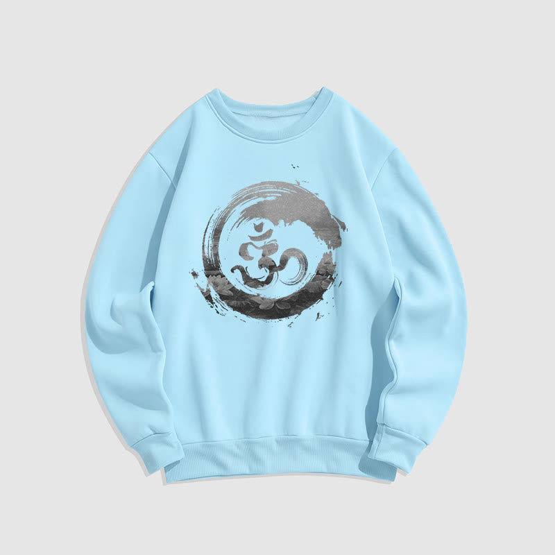 Mythstone Om Lotus Fleece Lined Polyester Sweatshirt