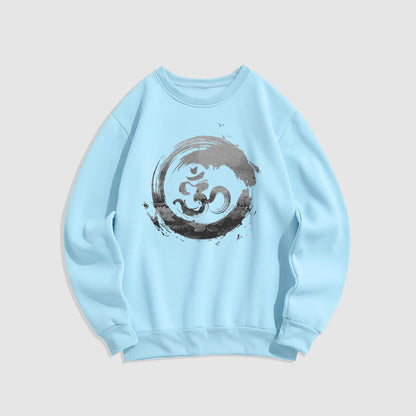 Mythstone Om Lotus Fleece Lined Polyester Sweatshirt