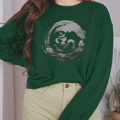 Mythstone Om Lotus Fleece Lined Polyester Sweatshirt