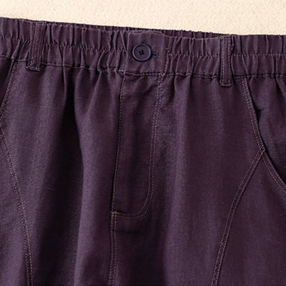 Pantalones harén de algodón con cintura elástica y bolsillos de Mythstone 