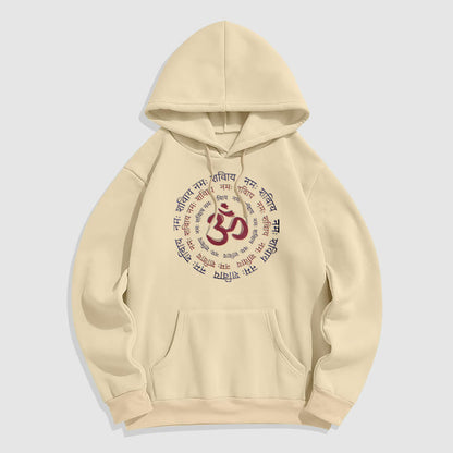 Mythstone OM Mantra Character Sanskrit Fleece Lined Hoodie