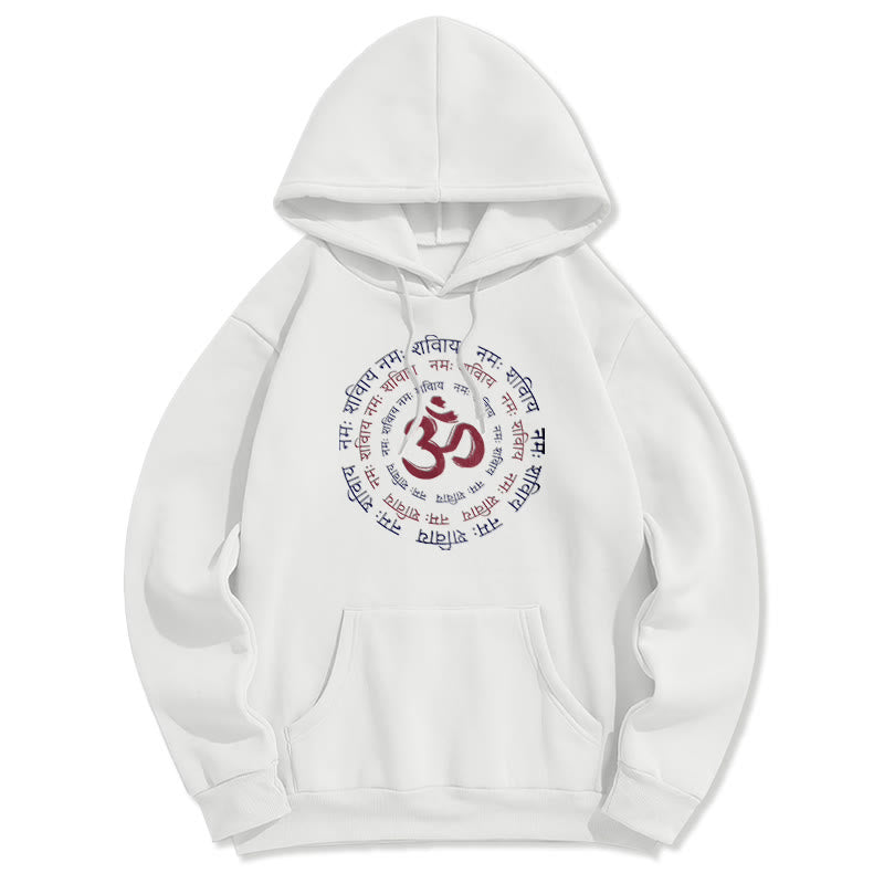 Mythstone OM Mantra Character Sanskrit Fleece Lined Hoodie