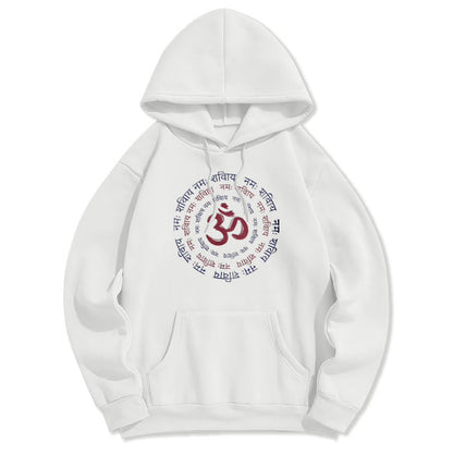 Mythstone OM Mantra Character Sanskrit Fleece Lined Hoodie