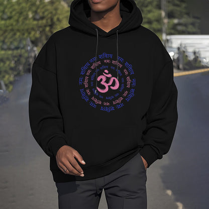 Mythstone OM Mantra Character Sanskrit Fleece Lined Hoodie