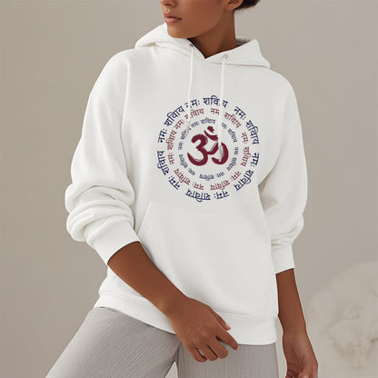 Mythstone OM Mantra Character Sanskrit Fleece Lined Hoodie