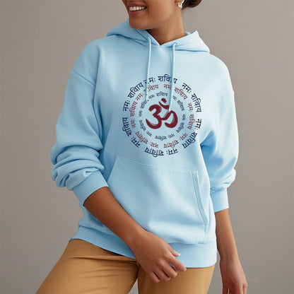 Mythstone OM Mantra Character Sanskrit Fleece Lined Hoodie