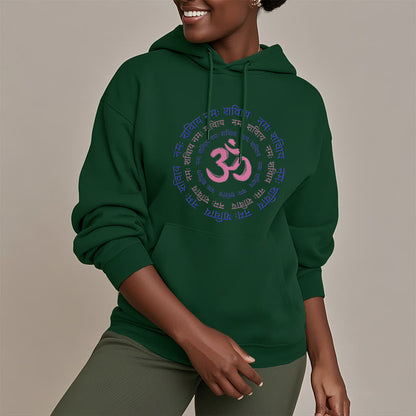 Mythstone OM Mantra Character Sanskrit Fleece Lined Hoodie